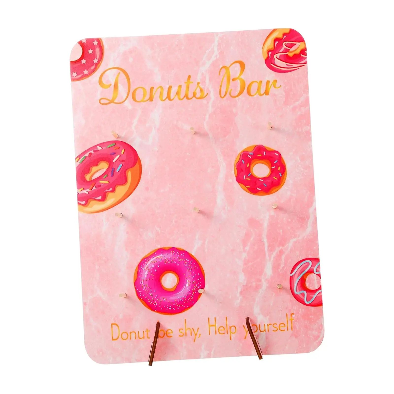 Reusable Donut Wall Stand Rustic Doughnut Board Holder for Baby Showers Donut Party Supplies Bridal Shower Birthday Decorations