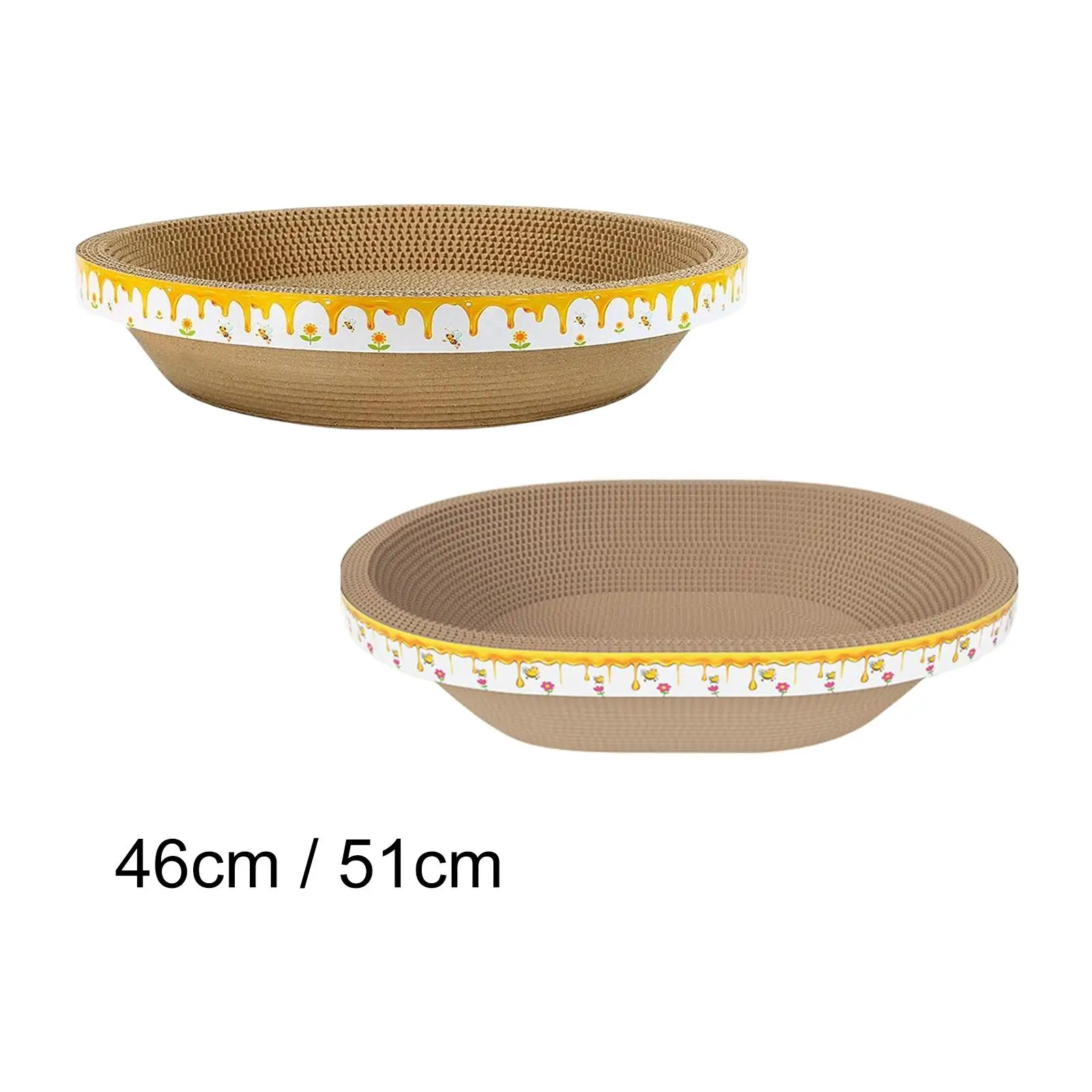 Bowl Shaped Cat Scratcher Sleeping Board Ornament Activity Toys Furniture Protection Scratching Pad for Indoor Cats Bedroom Yard