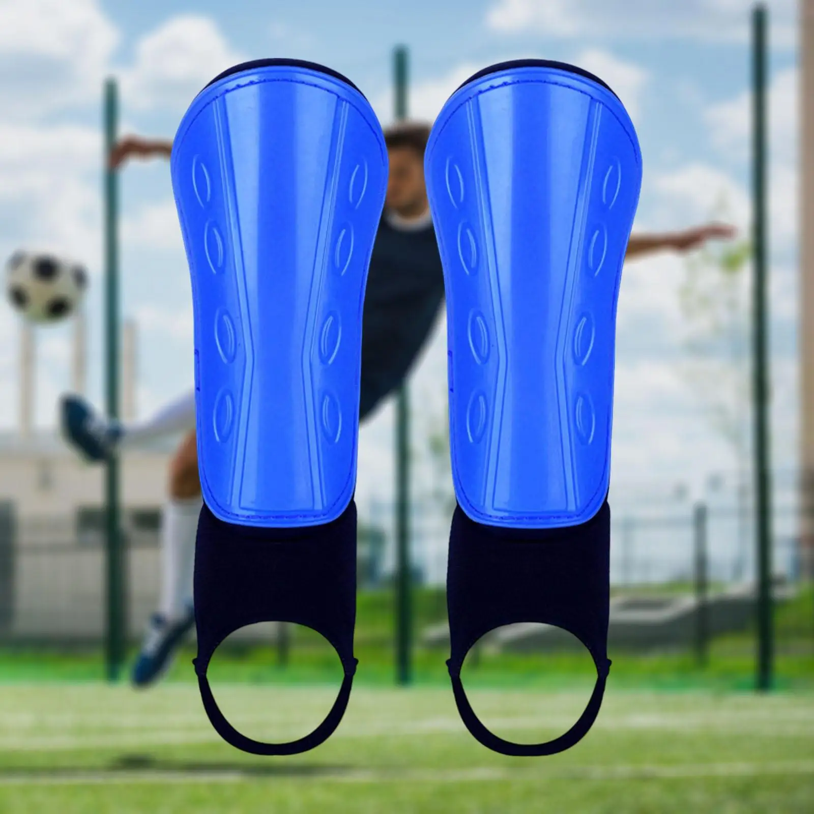 1 Pair Football Shin Guards Kids Adults Sport Training Ankle Support Adjustable Straps EVA Sponge Calf Protector Shin Pads