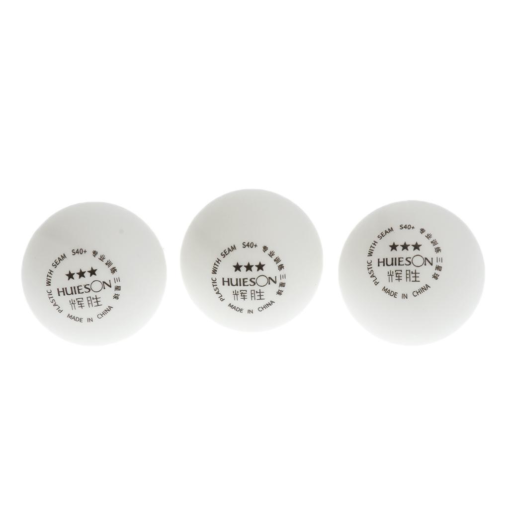 3 Pieces 3-Star 40+mm White Ping Pong Balls, New ABS Material Table Tennis Balls for Training or Game