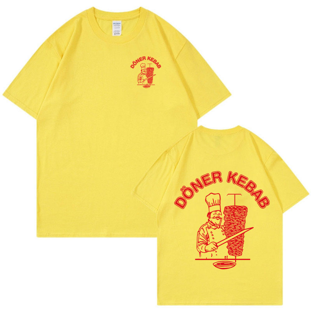 Döner Kebab Lustige Grafik T-shirt Herrenmode Sommer Baumwolle Kurzarm T Shirts Casual Übergroßen T-shirts Kleidung Streetwear – Detail 4