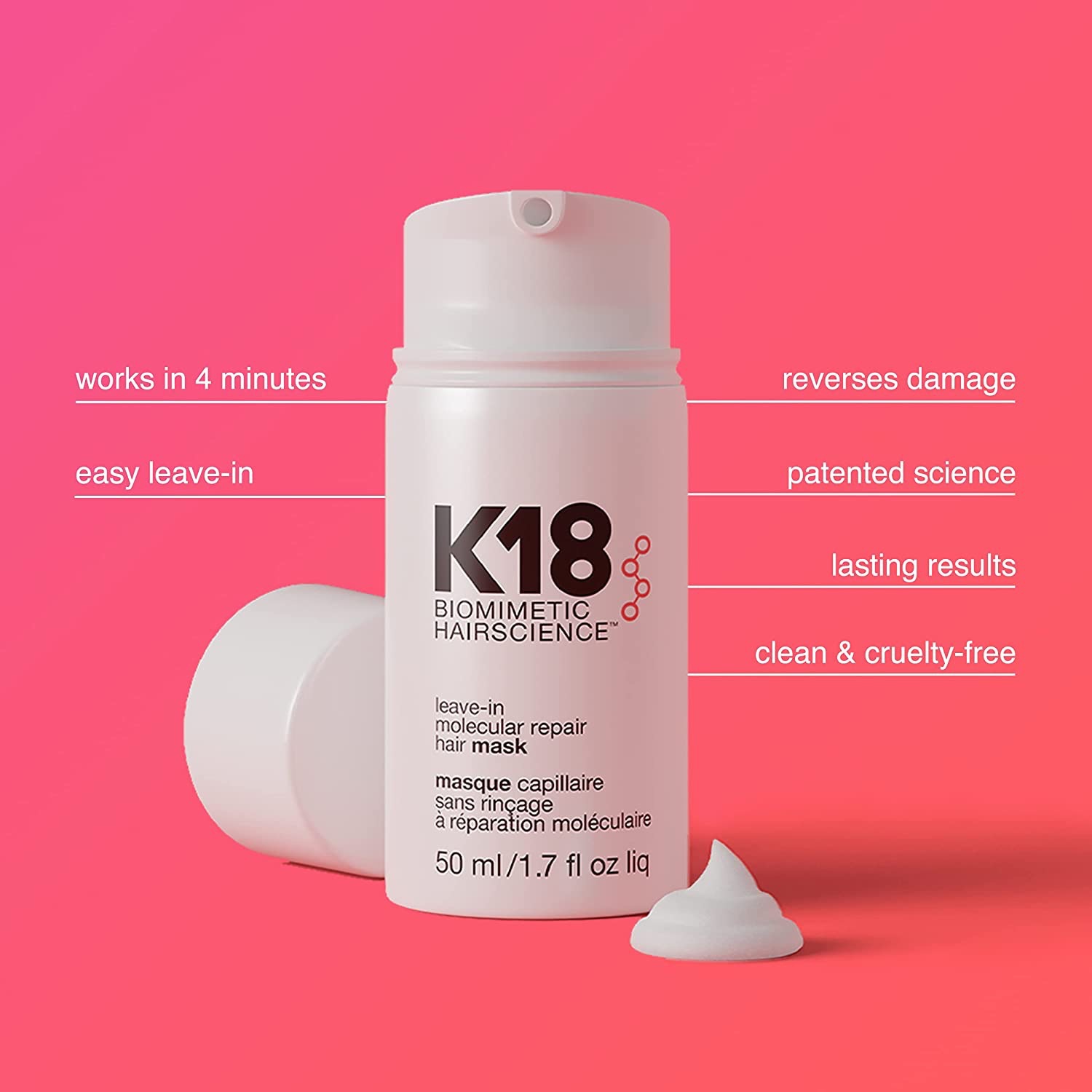 Best of K18 50ml Molecular Repair Hair Mask Damage Restore Soft Hair Deep Repair Keratin Scalp Treatment Hair Care Condition Wholesale Reviews & Tips - Image 3