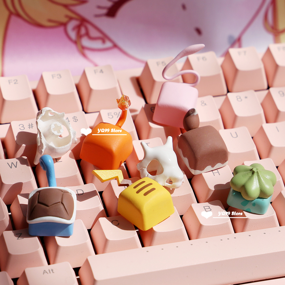 Resina Keycap, Keycaps Teclado Kawaii, Compatível com Interruptores MX