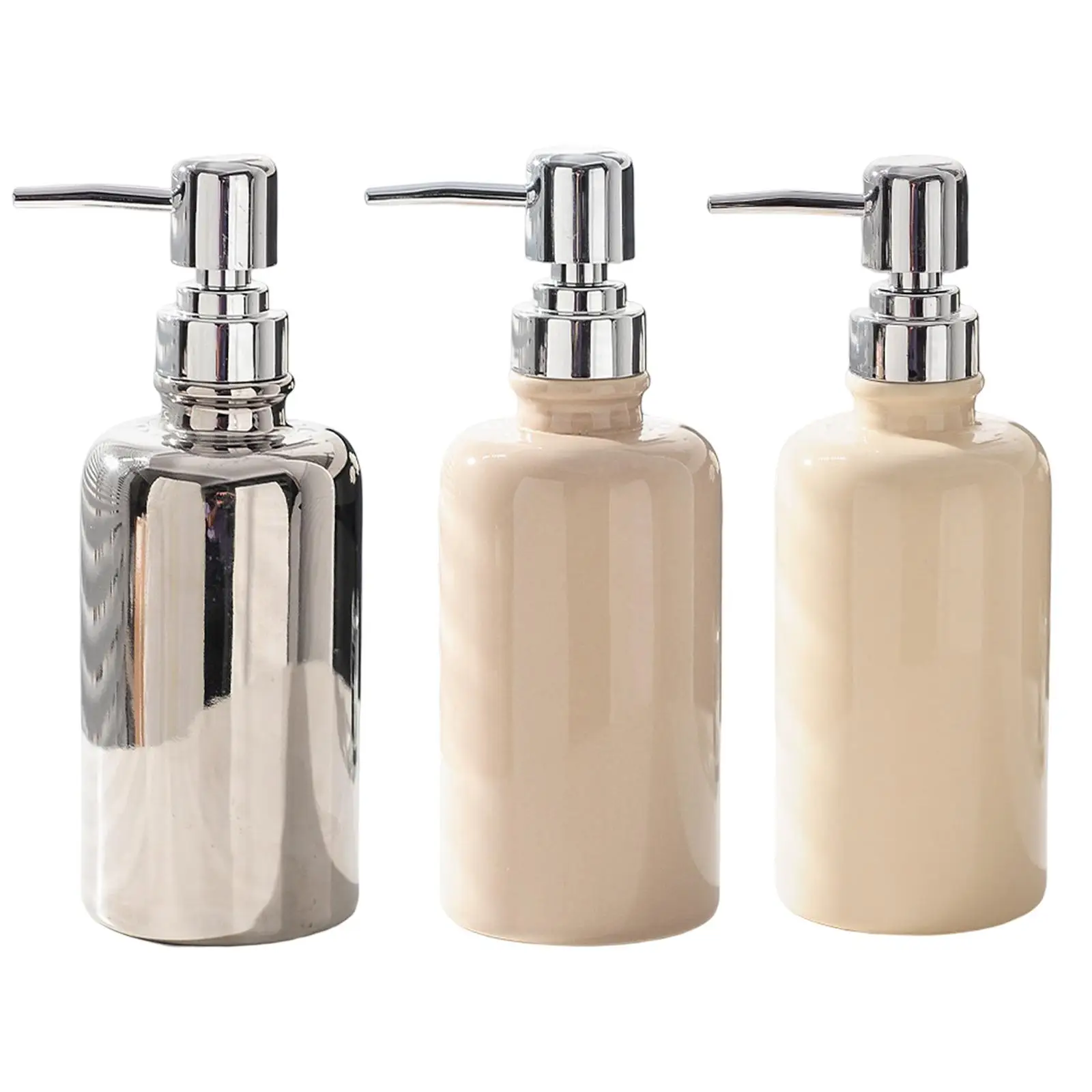 Ceramic Liquid Hand Soap Dispenser Pump Bottle Refillable Liquid Hand Soap Jar Shower Dispenser for Bathroom Lotion Farmhouse