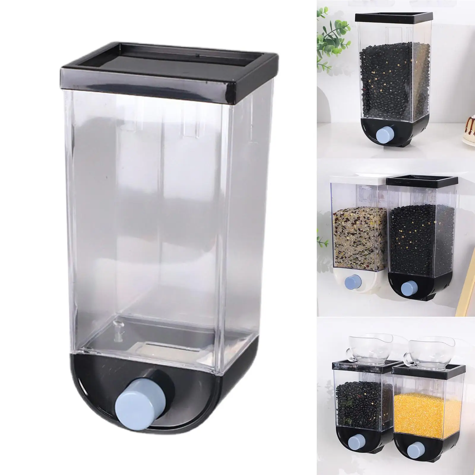 Cereal Dispenser Keep Fresh Food Dispensers for Kitchen Grain Rice Dry Beans Oatmeal