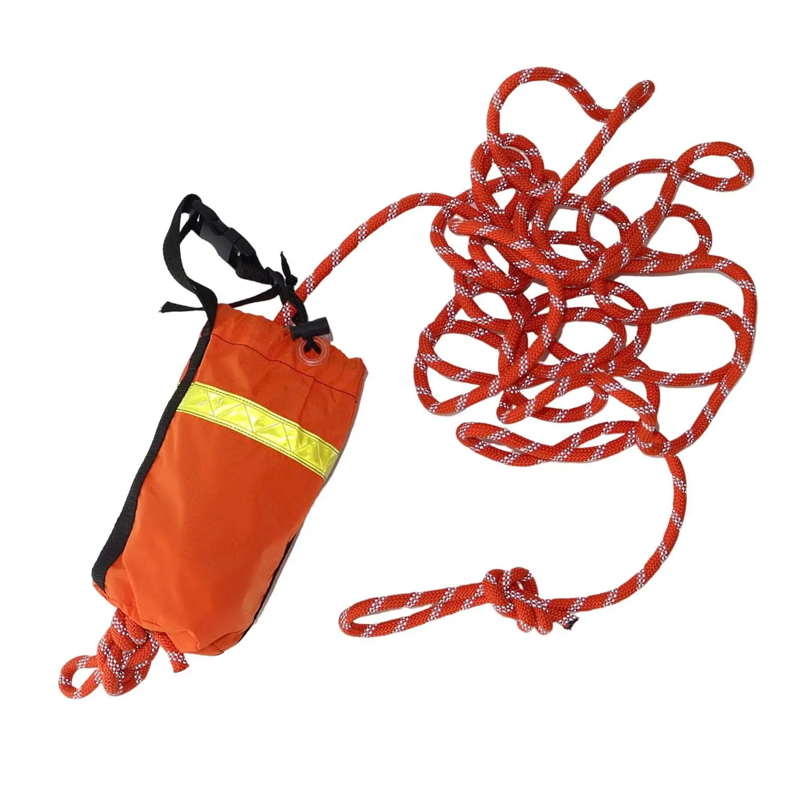 Throwable Floatation Rope Reflective Throw Rope Throw Bag with Rope Water Floating Rope for Ice Fishing Sailing Boating Raft