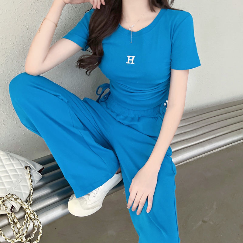 Ensemble De Vêtements De Détente Femme 2 Pièces - Pantalon Jogging Ample Et Haut Confortable, Style Y2K
