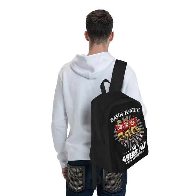 Damn Right I Am A 49Ers Fan Now And Forever Signatures Backpack Large  Capacity Cute Personalised - AliExpress