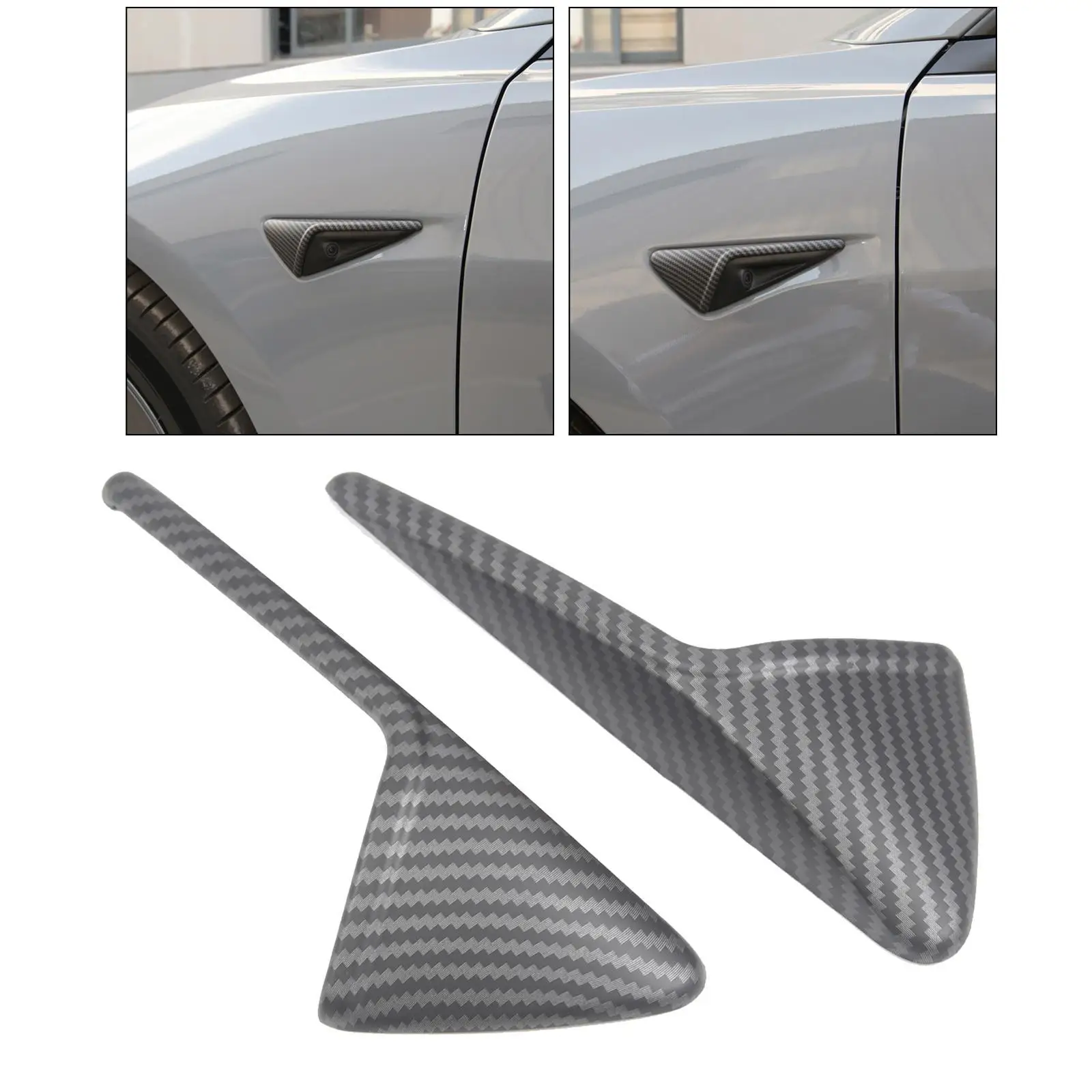 1 Pair Side Camera Protection Cover Compatible for Tesla Model 3 Model Y 2021 Decoration Exterior Accessories Parts