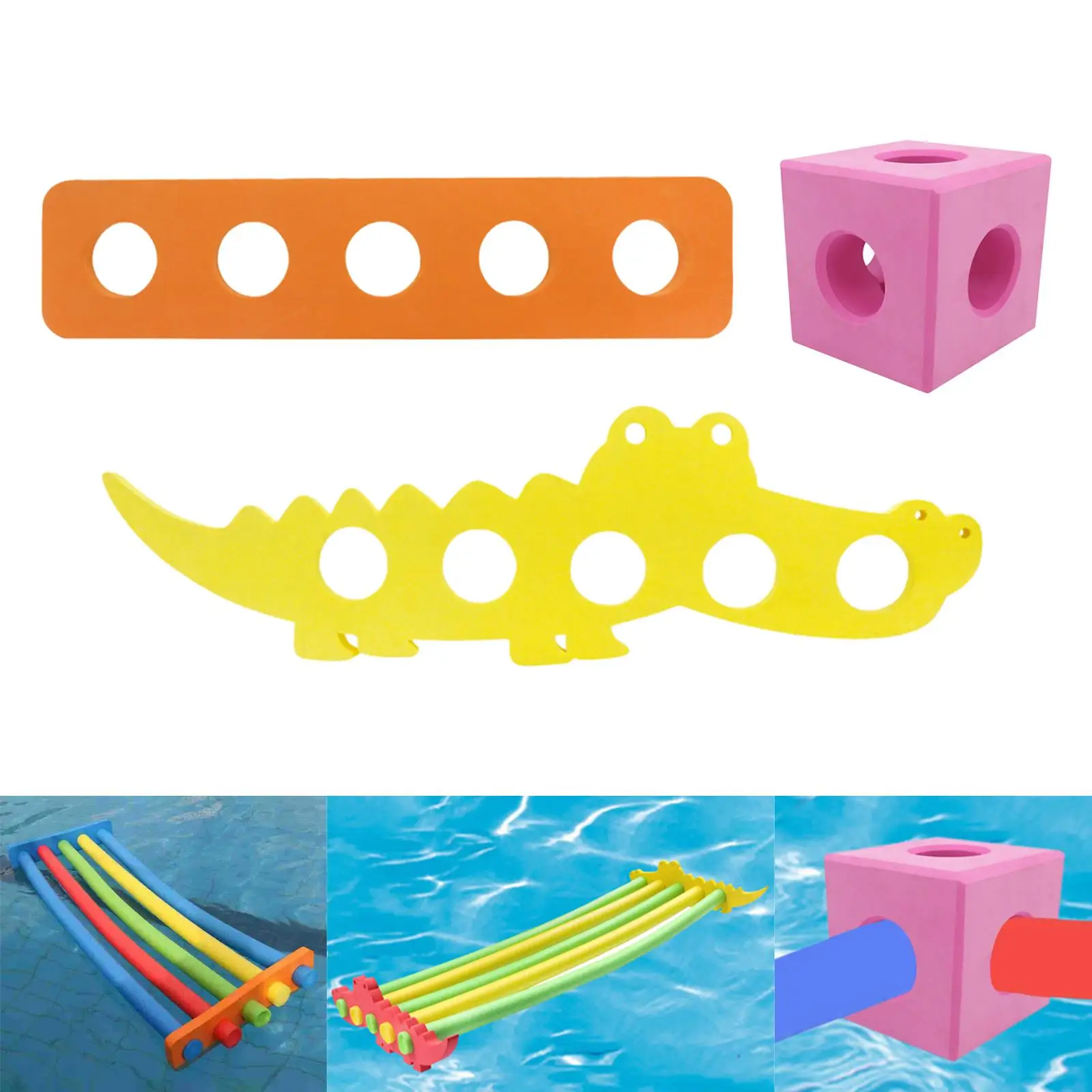 Pool Connector Water Toy Holed Swimming Pool Toy Builder Water Connector Foam Tube Connector for Summer Party Beds Lake Beach