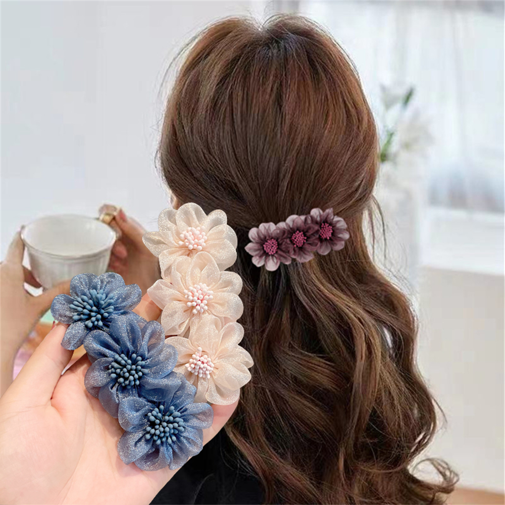 Best of Women Flower Camellia Hairpins Barrettes Spring Hair Clip Bands Wedding Girls Ponytail Hair Accessories Hairstyling Hairgrip Reviews & Tips