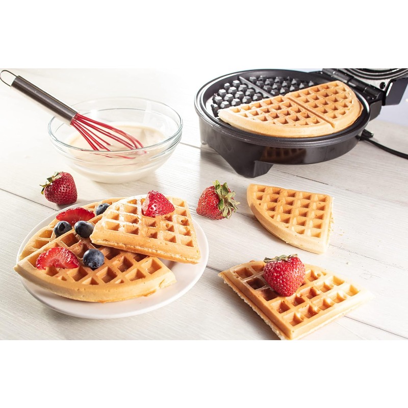 Title 1, Waffle Maker by-Non-Stick Waffler Iron with Adj...