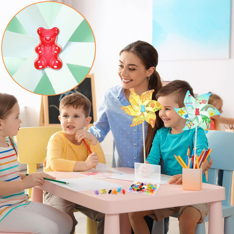 Description Picture 4 of item20Pcs Resin Candy Gummy Bear Push Pins Decorative cute Cork Board Thumbtacks for Bulletin Board Photos Wall Pins Office Supplies