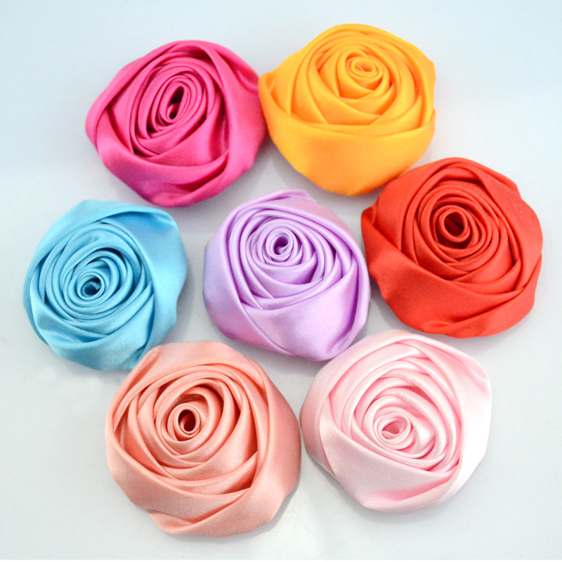 4 Teile/los 5,5 cm Satin Stoff Handgemachte Dreidimensionale Simulation Rose Knospe Großhandel DIY Schmuck Schuhe Und Hut Zubehör – Detail 32