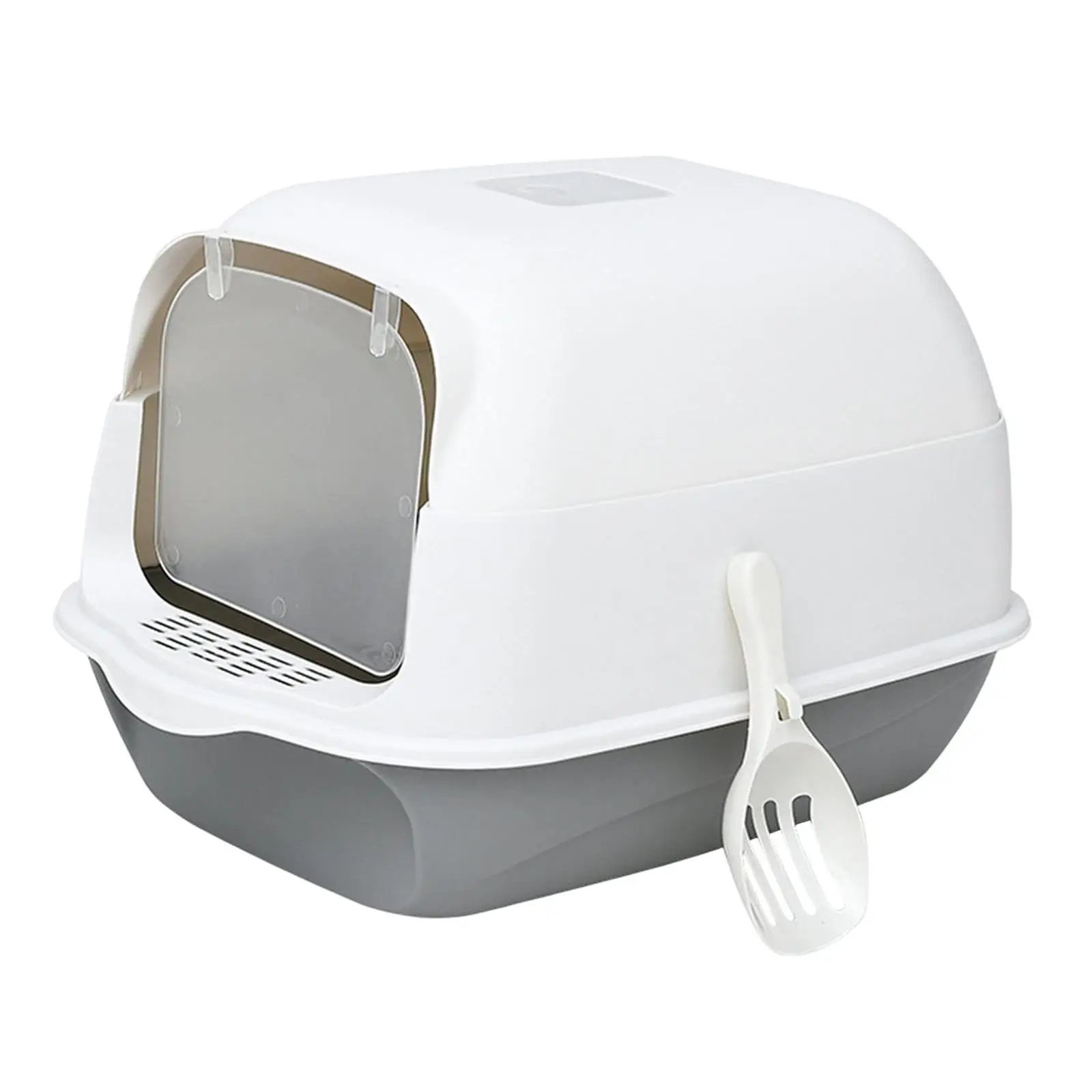 Cat Litter Box Fully Enclosed Kitten House Cat Potty Size 50x35x34cm Large space Supplies Anti Splash Durable with Scoop