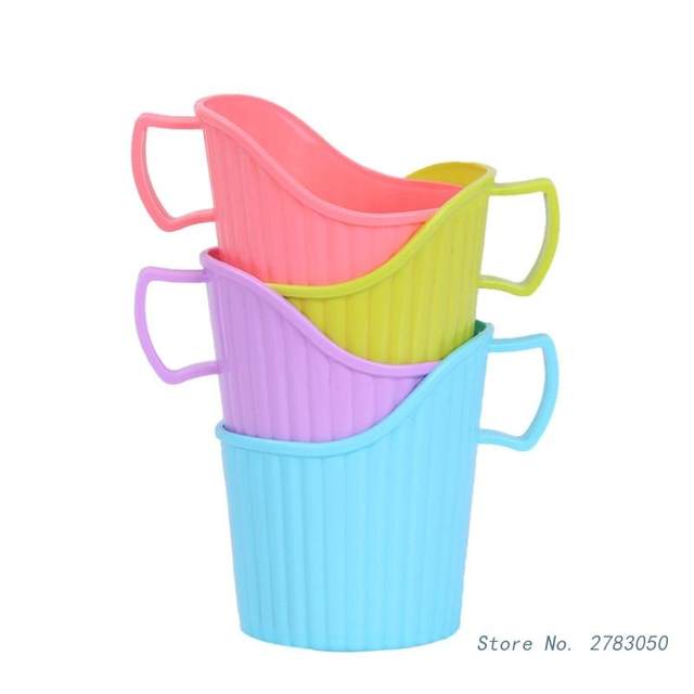 10Pcs/Set Reusable Thickening Cup Holder Handle Design Plastic