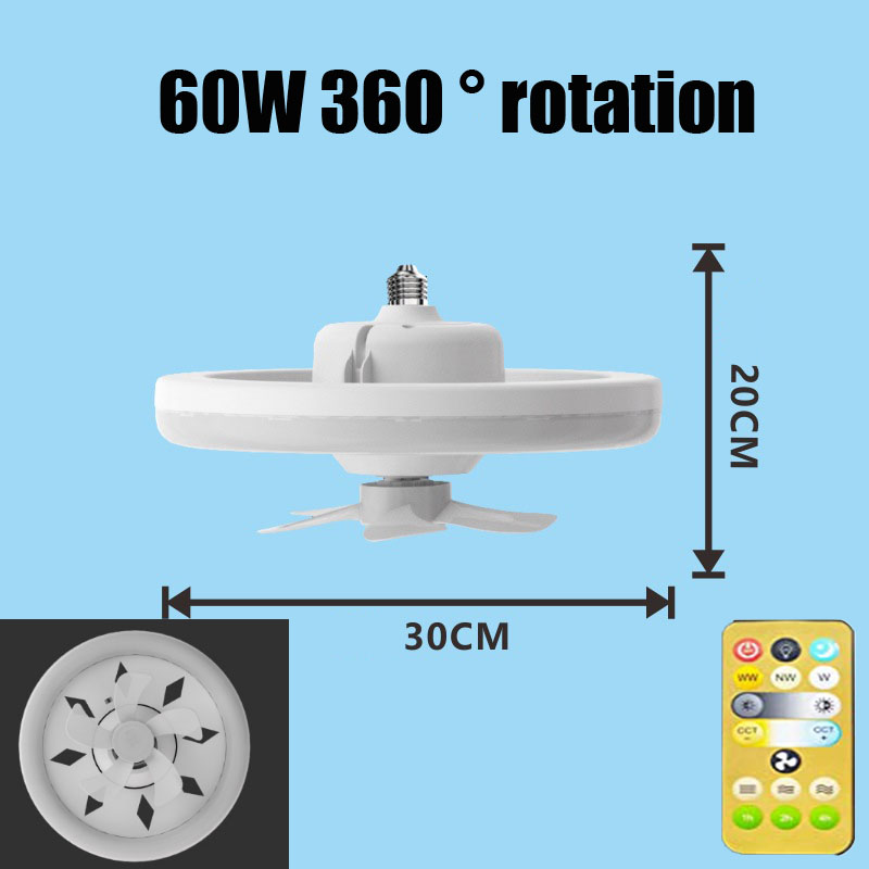 Title 11, 60W Deckenventilator E27 mit LED-Licht und Fern...