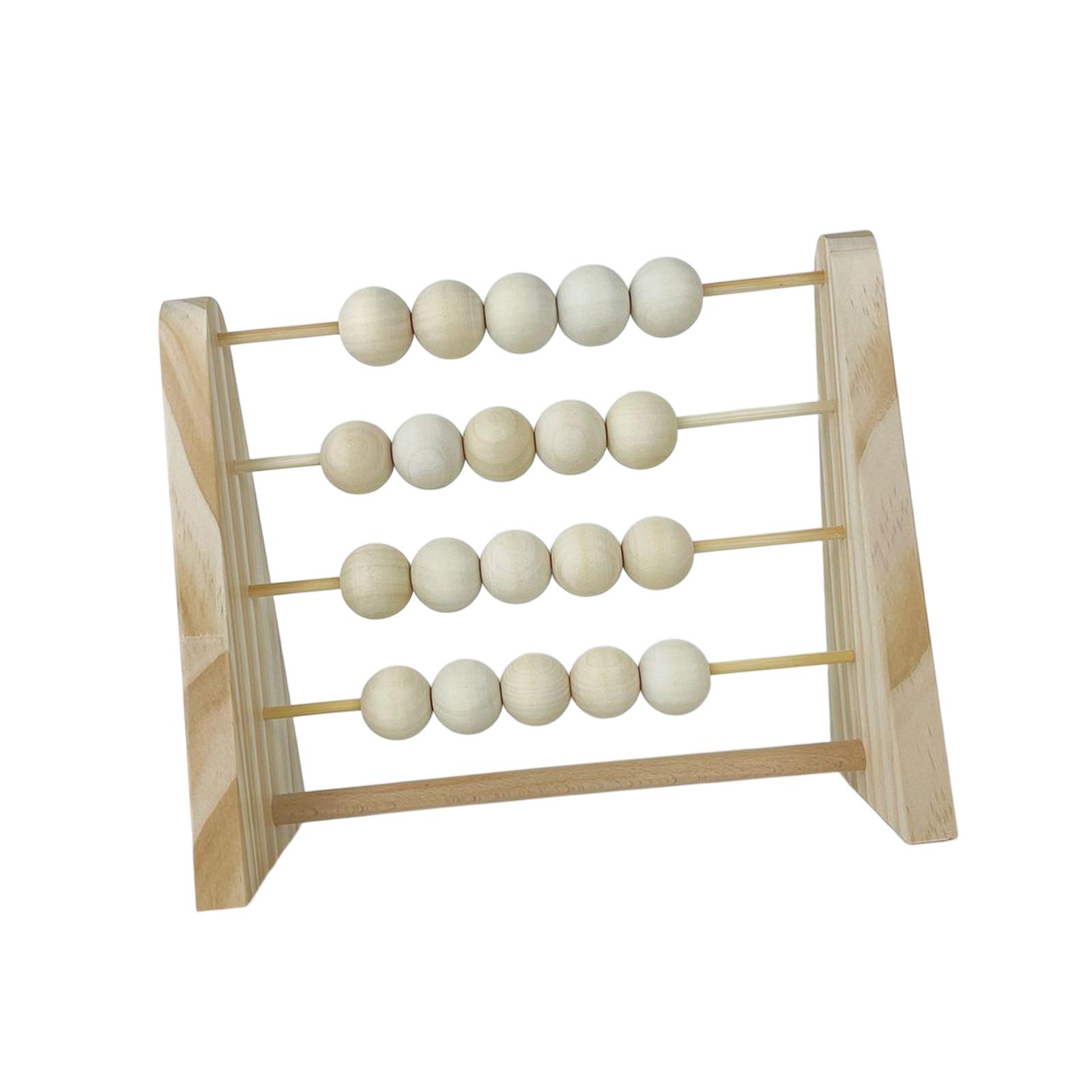 Wooden Abacus Arithmetic Wooden Beads Counting Frame for Boy Girl Children Preschool