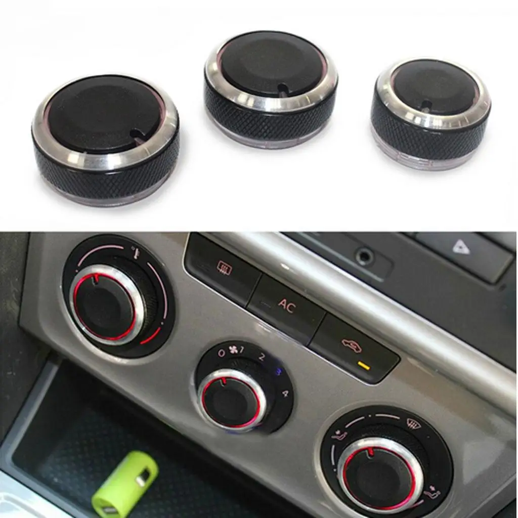Chrome   A / C   Heat   Control   Air   Conditioning   Switch   Knob   for   VW