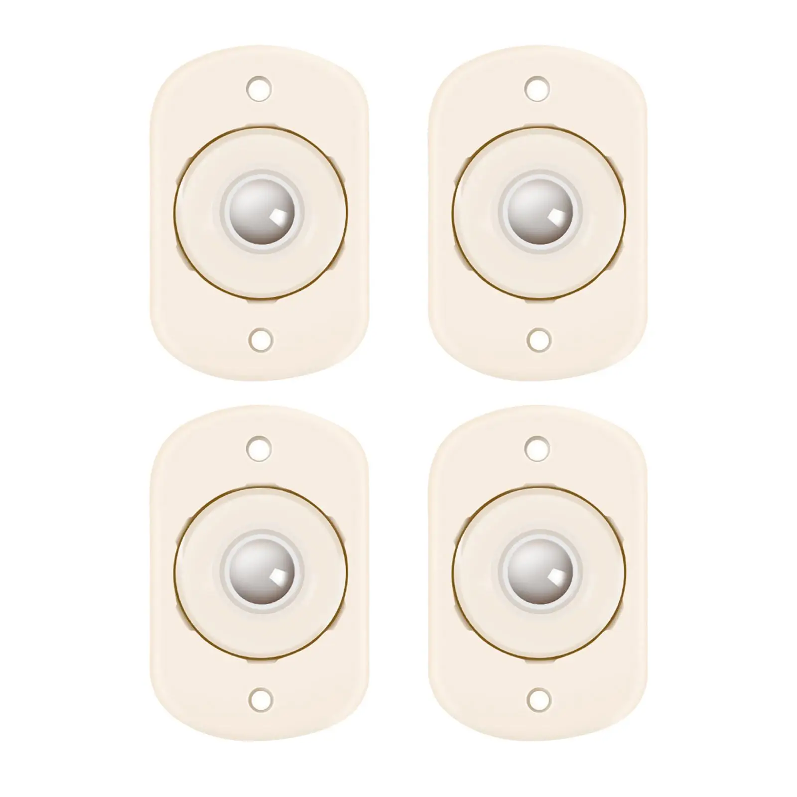 4x Self Adhesive Caster Wheels Mini Swivel Wheels Furniture Pulley Castor Bedroom Office Universal Pulley for Storage Box Moving