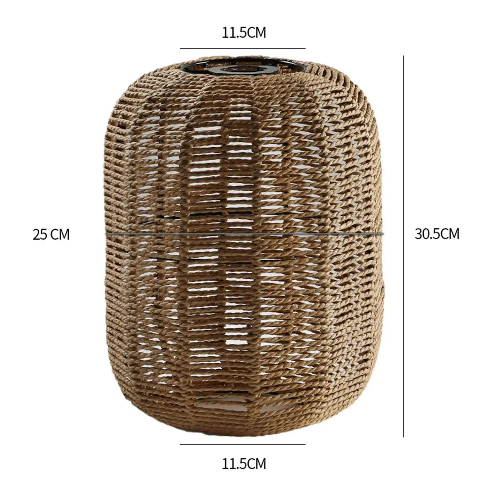 Retro Style Pendant Lamp Shade Woven Hanging Light Rope Fixture Lampshade for Restaurant Hotel Bedroom Dining Room Decor