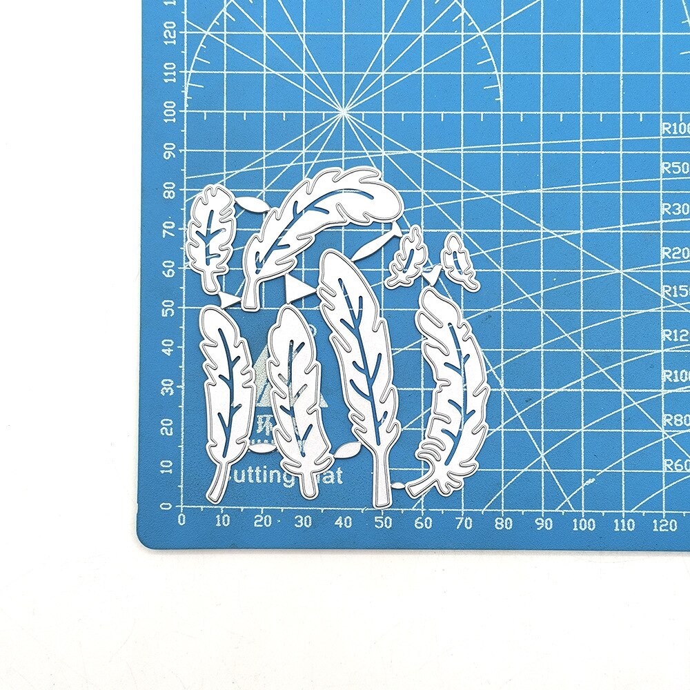 Description Picture 6 of itemScrapbooking DIY Metal Cutting Dies Feather  Carbon Steel Embossing Pattern Plate Cutting Die