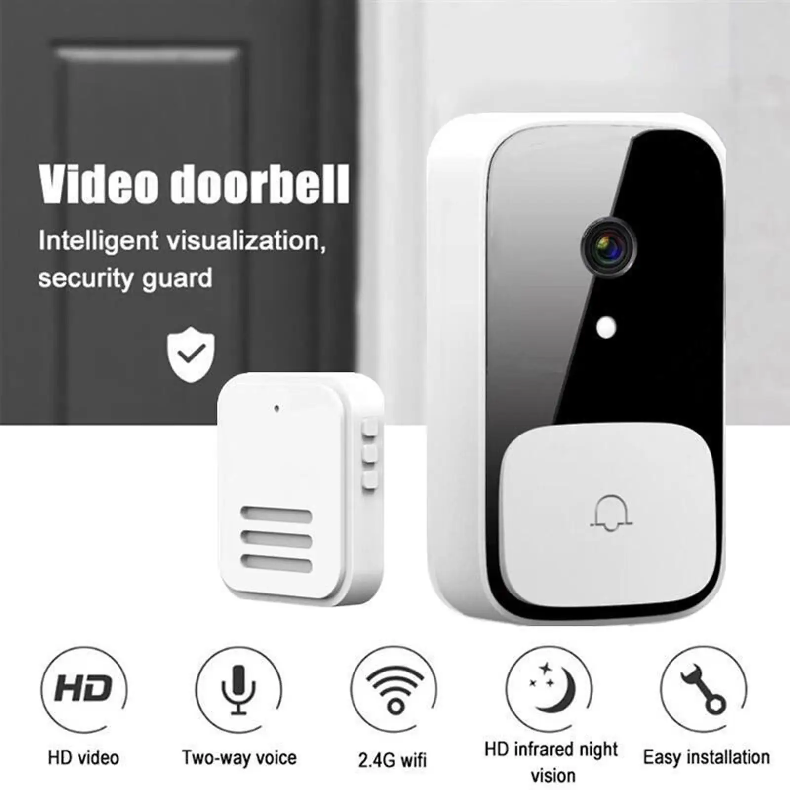 WiFi Video Doorbell Camera Battery Powered Outdoor for home and office