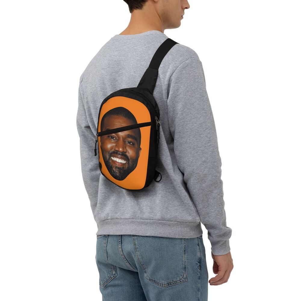 Engraçado Kanye West Meme Sling Peito Crossbody