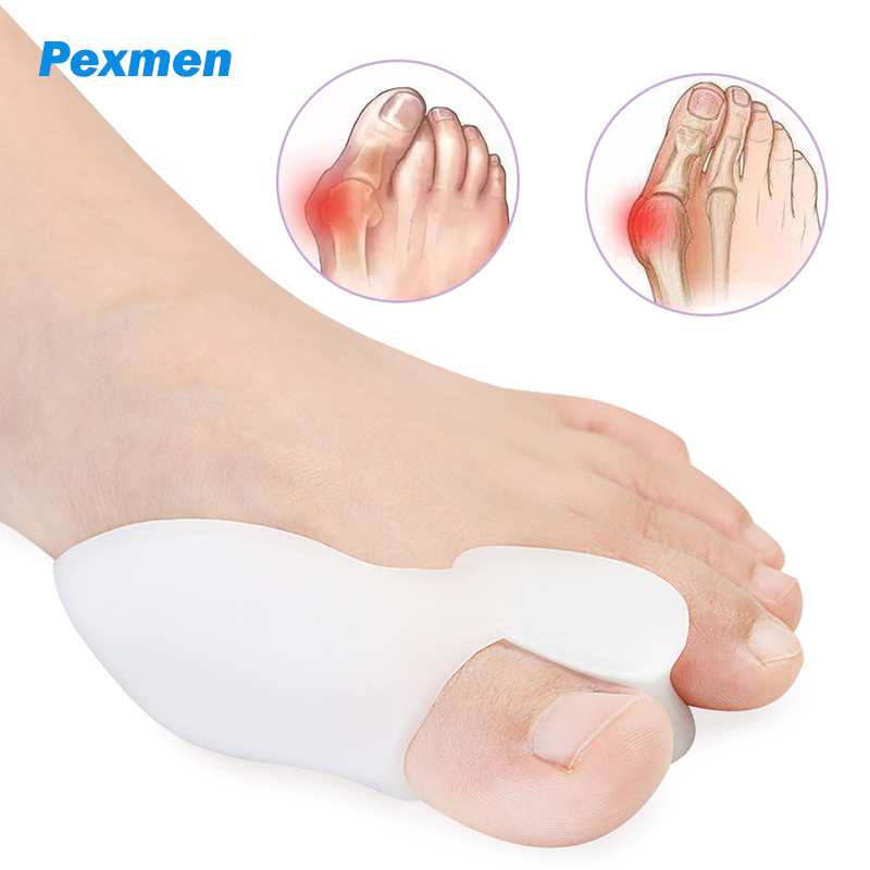 Best of Pexmen 2Pcs / Pair Gel Toe Separator Bunion Bone Ectropion Adjuster Toes Outer Appliance Foot Care Tools Hallux Valgus Corrector Reviews & Tips