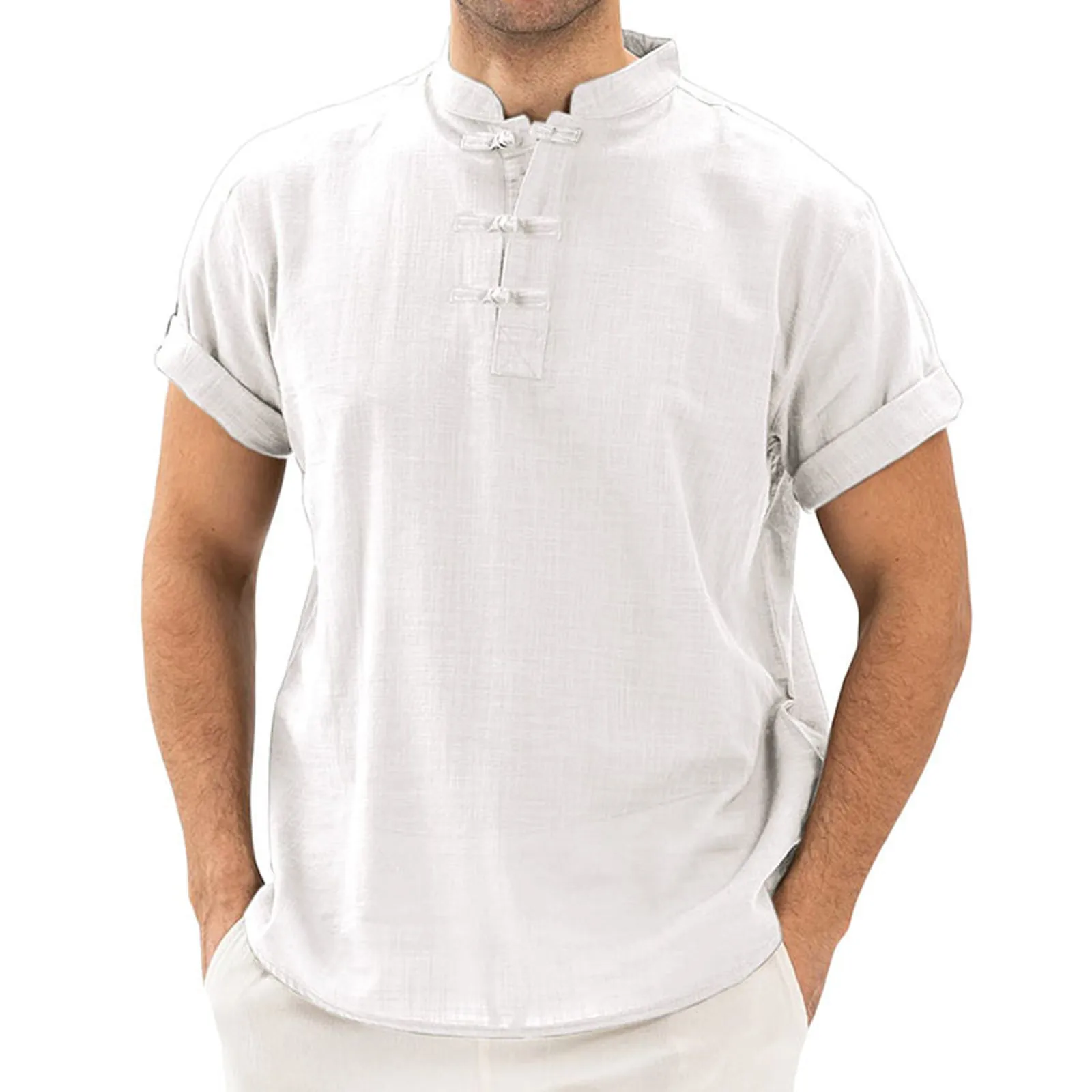 Details about   Vintage Men's Cotton Linen Loose T Shirt Tops Hoodie Retro Beach Tops Blouse UK 