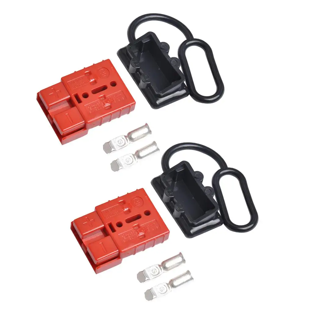 2x 6-Gauge 50A Battery Cable Quick Connect/Disconnect Plug Kit DC12-36V 50A