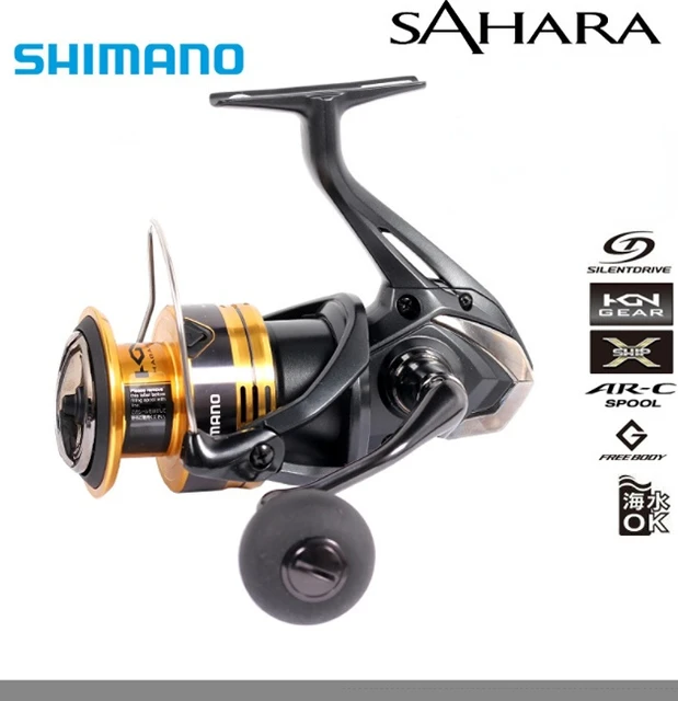 2022 Original SHIMANO SAHARA Fishing Wheel 500 1000 C2000S 2500 C3000 4000XG  C5000XG AR-C Spinning Fishing Reel