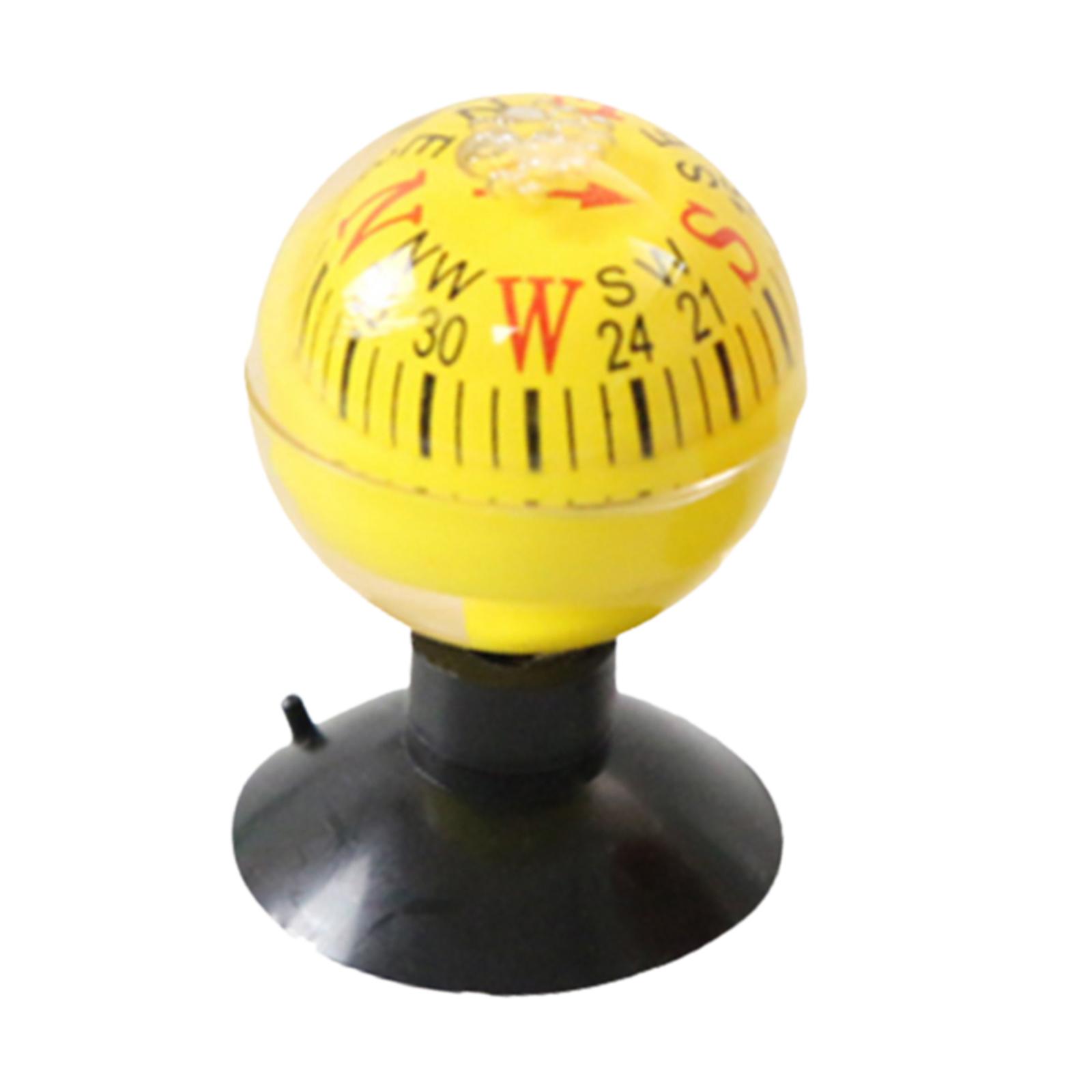 Car Ball Compass Dashboard Dash Compass for Marine Boat Random Color