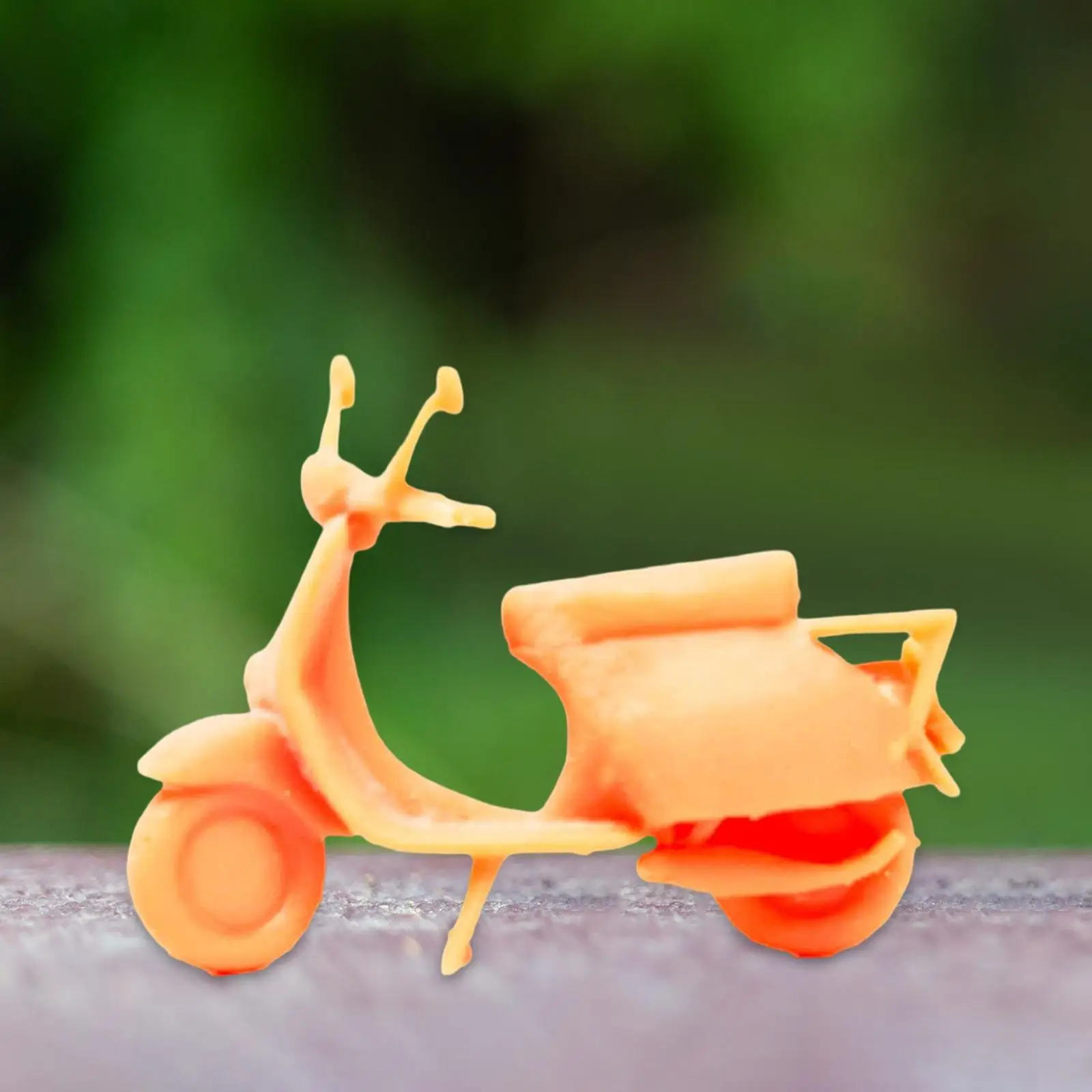 1:64 Scale Unpainted Tiny Motorcycle Layout Movie Props S Gauge Desktop Ornament Fairy Garden Miniature Scenes Resin Model Decor