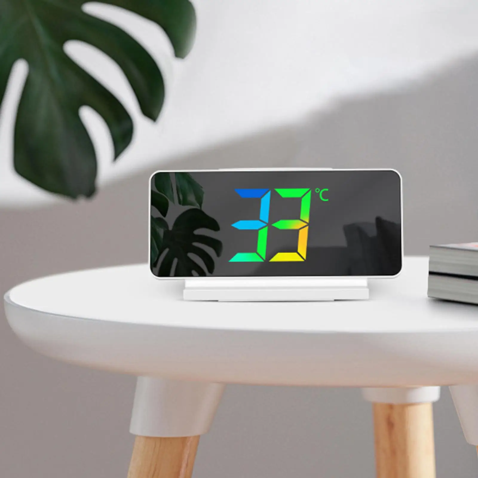 Digital Colorful  Clock LED Display Bedroom Desktop Seniors USB Snooze Calendar Bedside