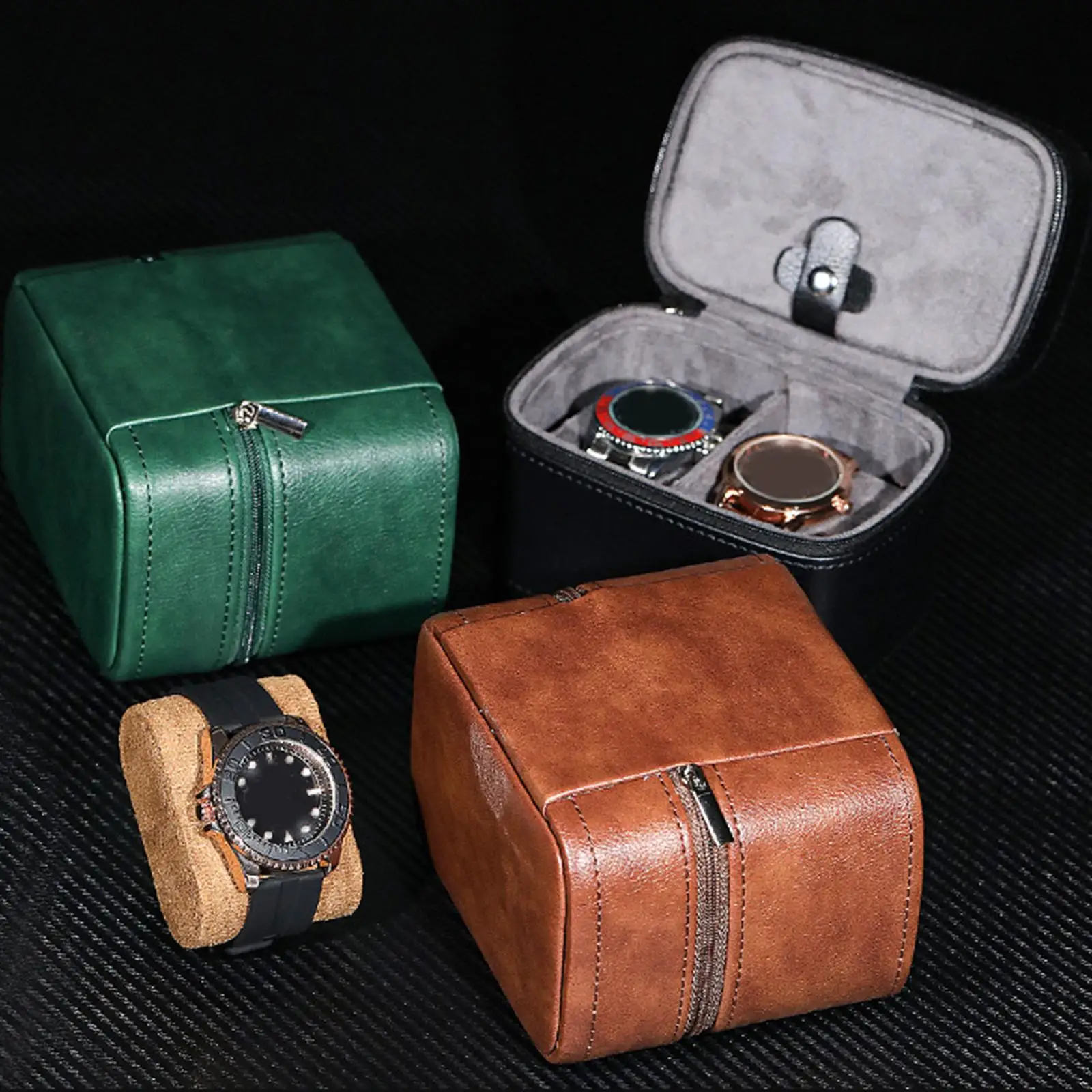 Watch Storage Box Container Portable Multifunctional Watch Box for Men Women Bracelet Watch Case Jewelry Container Birthday