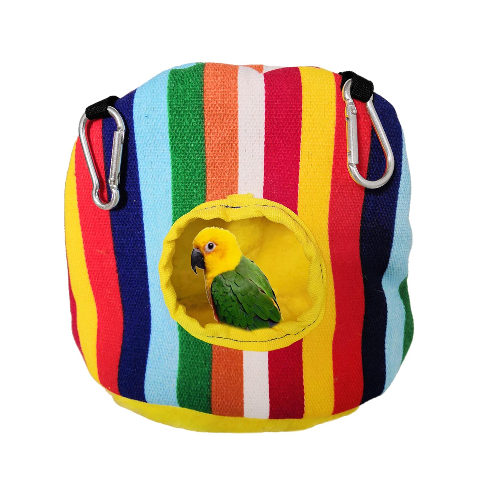 Warm Hanging Nest Sleeping Bed Swing Toys Cave Cage Plush House Tent Birds Hammock for Parakeet Cockatoo Rats Mouse Pet Supplies