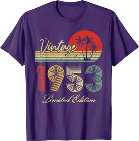 73. Geburtstagsdekorationen für Frauen, Best of 1953, 73. Geburtstag T-Shirt, Geschenke für 73-Jährige, Vintage 1953 Limited Edition Grafik-T-Shirt – Detail 12