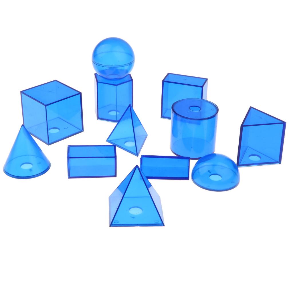 12 Pieces Geometric Solids - 3D Geometry Exploring  Visual