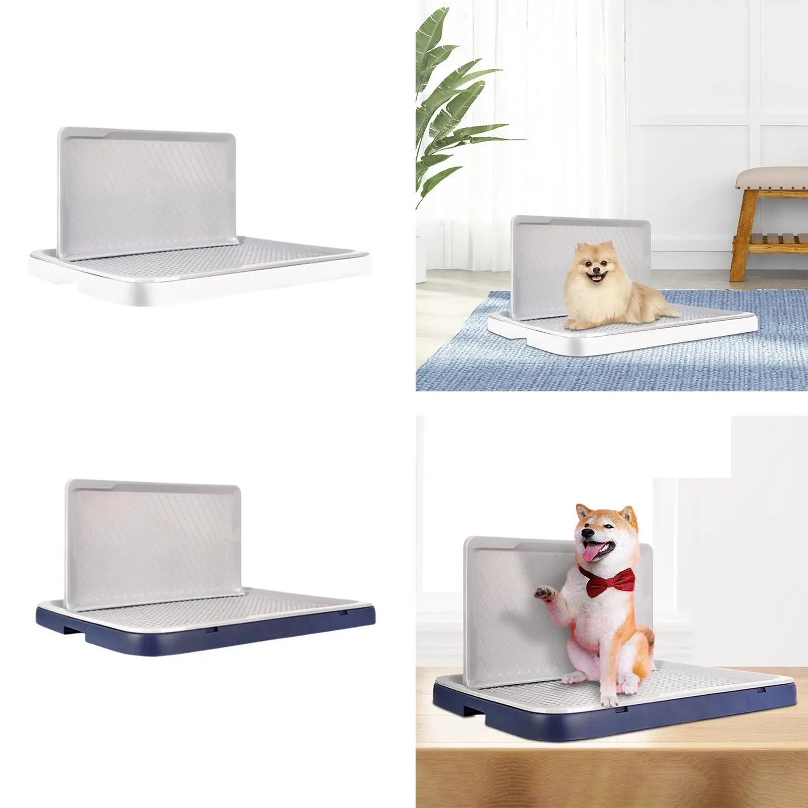 Pet Toilet Puppy Training Potty Tray Indoor Litter Pan Washable Anti Splashing Trainer Corner for Dogs Cats Puppy Home Porch