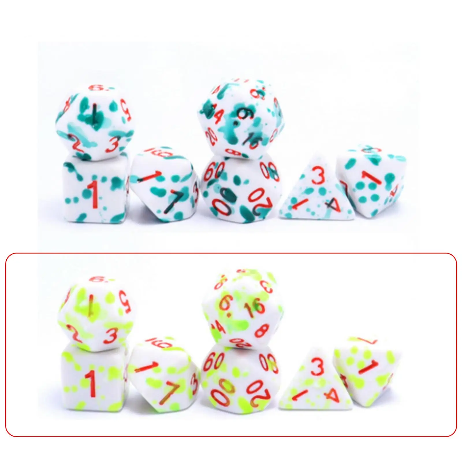 7Pcs Color Changing Dice Acrylic for Collections Party Entertainment Toy