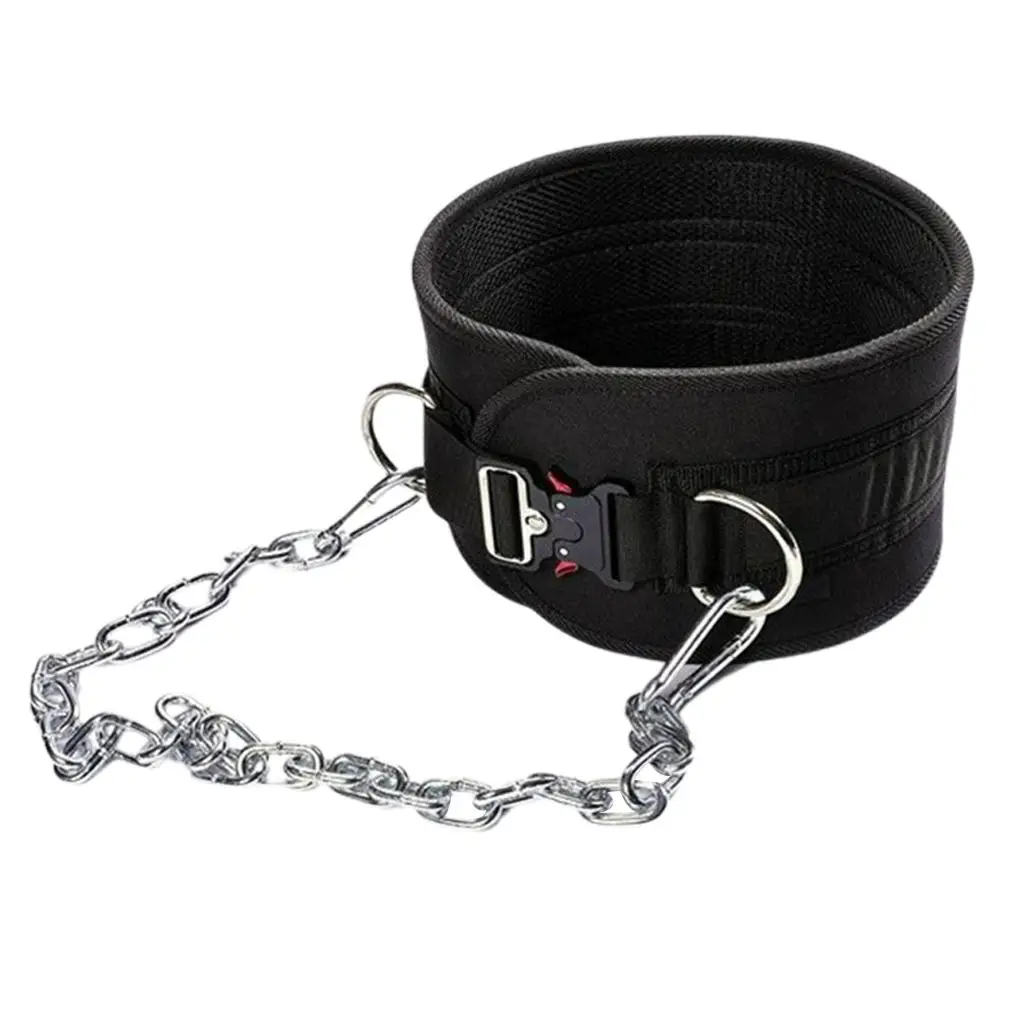 Thick Weight Lifting Belt Lifting Chain  Heavy Duty  Wide with Buckle Spandex for Power 