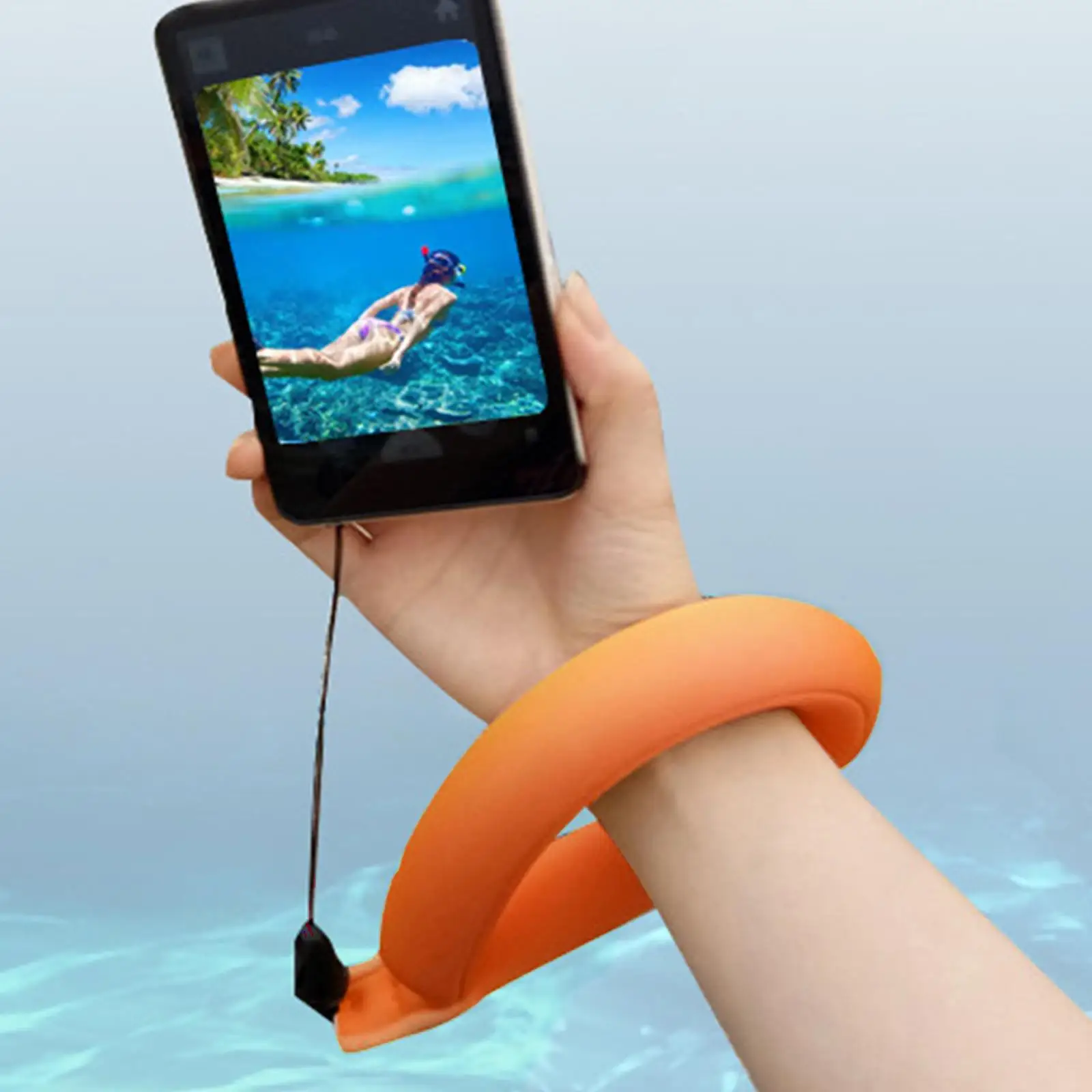 1 piece Waterproof Camera Float Strap Underwater Floating Wrist Strap held grip