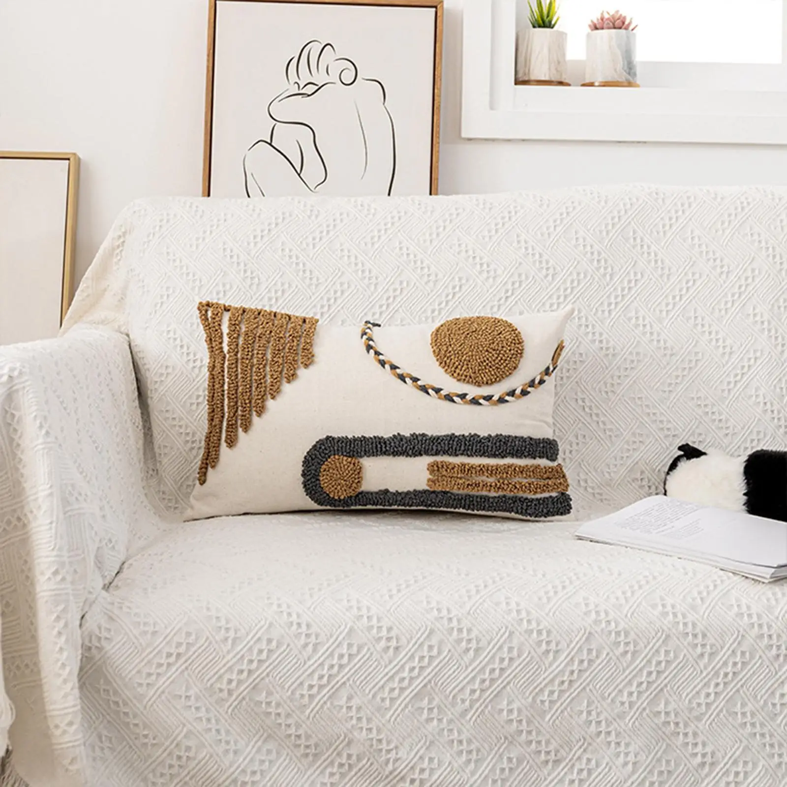 Mandala Bohemian Throw Pillow Covers Decorative Pillowcases Zippered Style Cushion Cover for Sofa Couch Farmhouse Home Decor