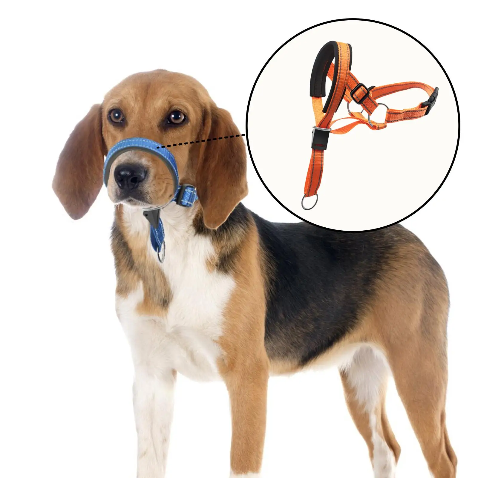 Nylon Dog Mouth Cover with Hook Adjustable Pet Muzzle Drinkable Dogs Muzzle for Aggressive Dogs Traveling Outdoor Walking Animal