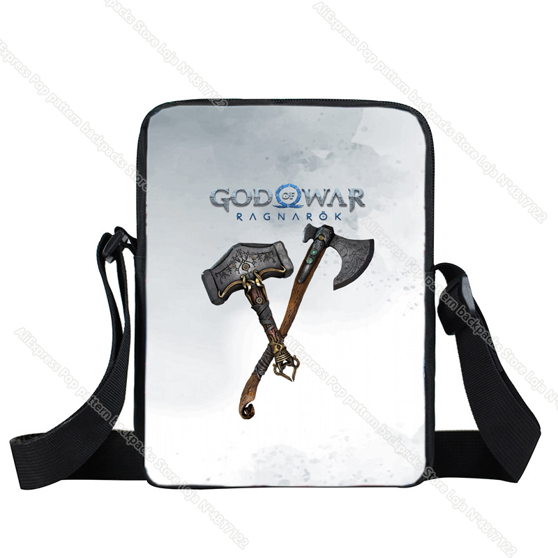 deus da guerra ragnarok pequeno mensageiro saco para homens kratos atreus vintage ombro crossbody sacos para trabalho bolsa de viagem negócios