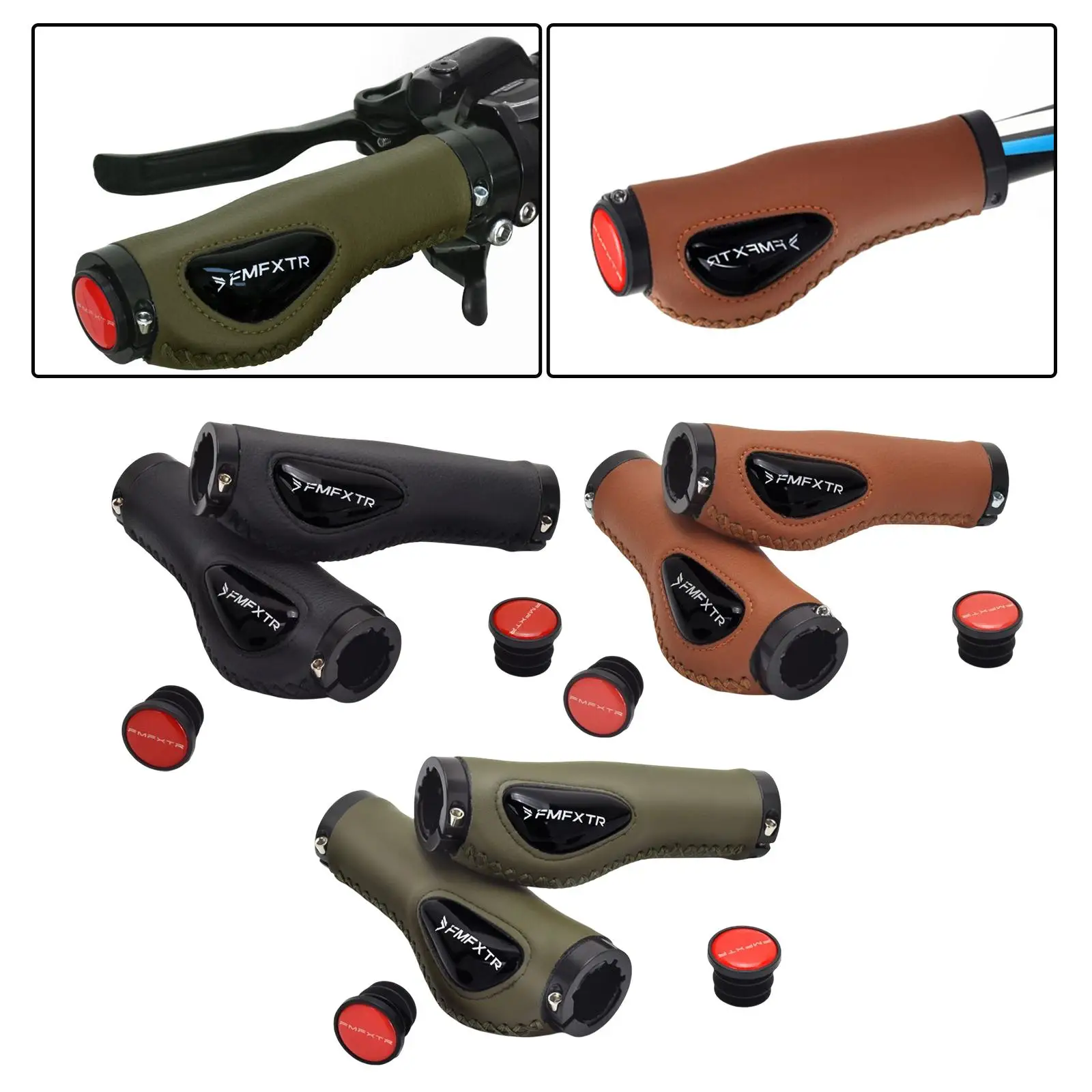 Bike Handle Grips Double Lock Protective Professional Anti Vibration Non Slip Bicycle Handlebar Cover for MTB Outdoor Cycling