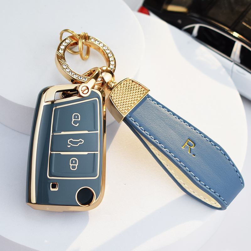 TPU Auto Schlüssel Fall Volle Abdeckung Fob Für VW Volkswagen Golf 7 MK7 Tiguan MK2 Für Skoda Octavia Für SITZ ateca Leon FR 2 Ibiza – Detail 5