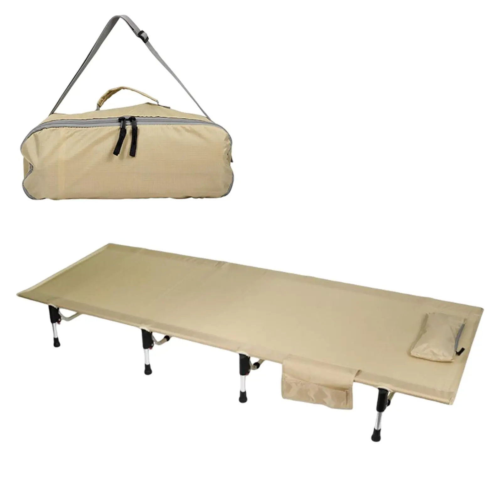 Strong Folding Camping Cot 25.6`` Wide Single Person Foldable 73