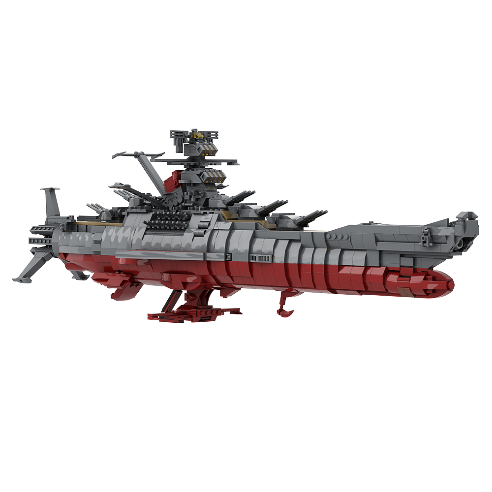 Gobrick MOC Военная серия, военный корабль, боевой корабль Yamato,  строительные блоки, космос, оружие, модель корабля, сделай сам, кирпичи для  детей, ...